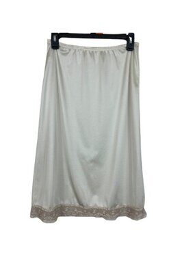 VTG 70s Montgomery Ward Ivory Lace Trim Half Slip Small Dollette Coquette
